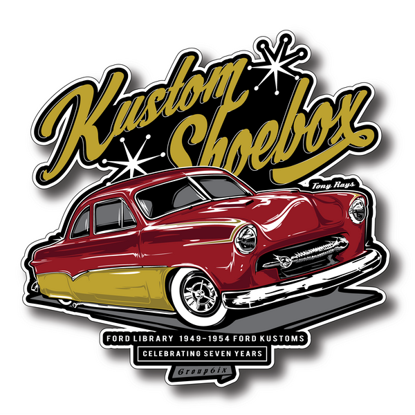 Kustom Shoebox Library - Tony Ray - Sticker 3.5 inch