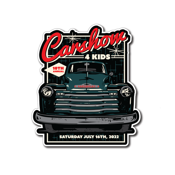 Copy of Car Show 4 Kids - #6 Chevy Truck feature Design Sticker!