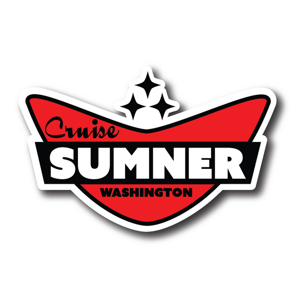 Cruise Sumner Logo Sticker 2 Red