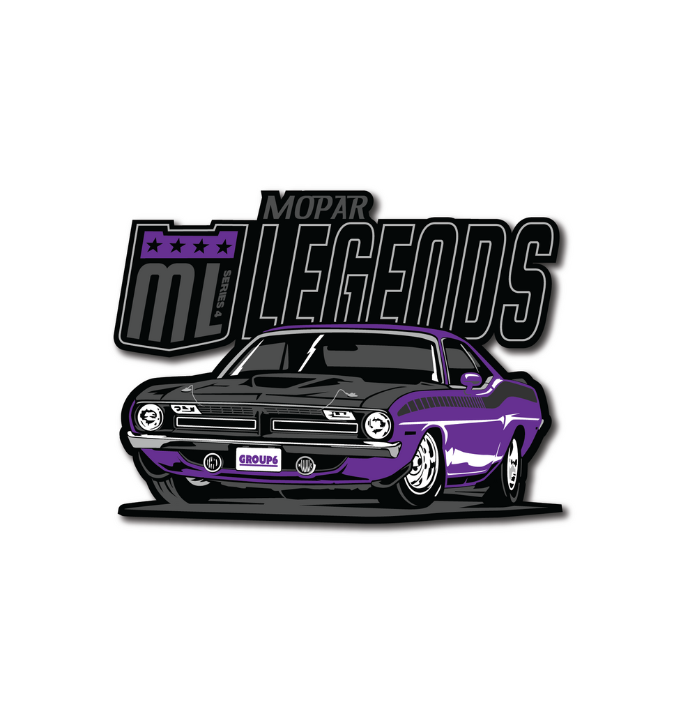 Mopar Legends Sticker #4 - Violet Cuda