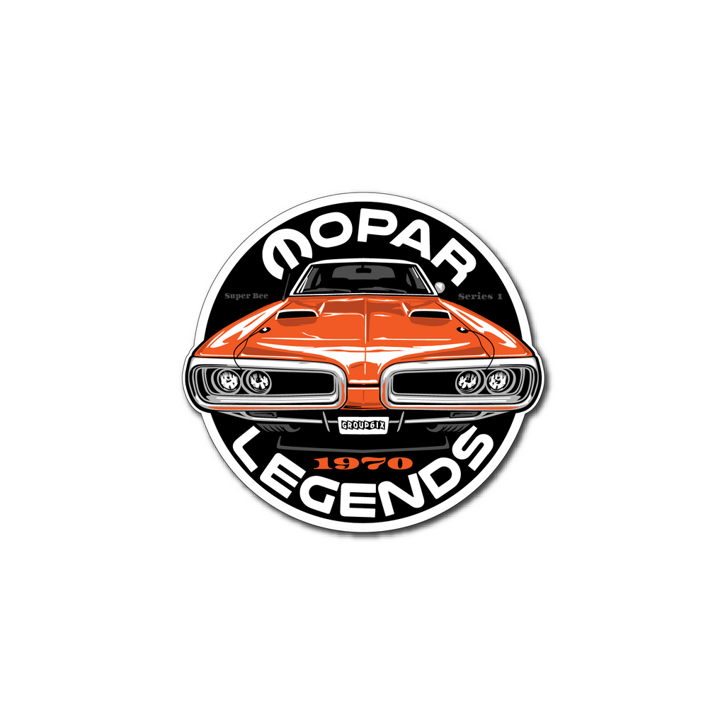 Mopar Legends Sticker (Orange) - Series 1 Sticker 3 inch